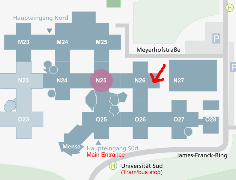 Ulm University East campus map